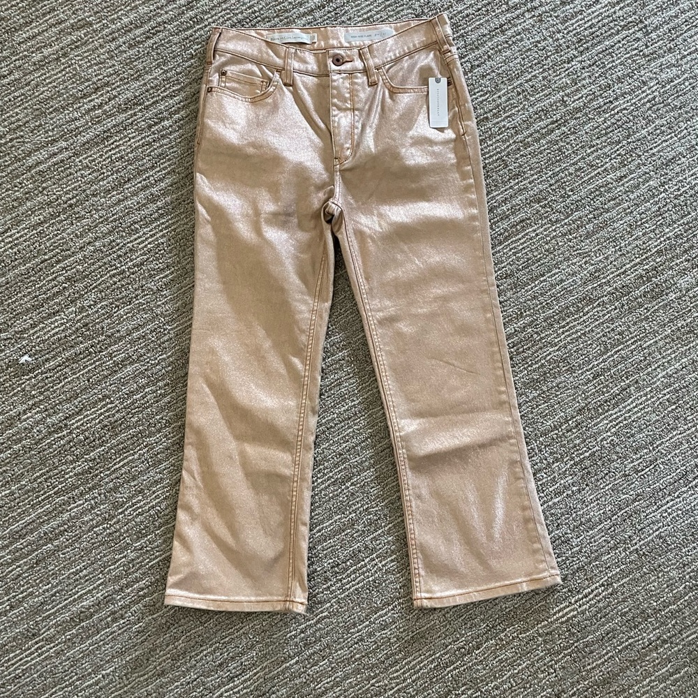 Size 27 gold Anthropologie jeans with tags
